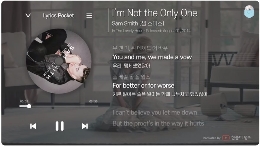 I’m Not the Only One 커버